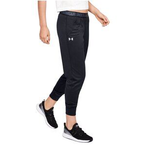 Under Armour Womens Play Up Jogger Pants M Black HeatGear Loose Fit Athletic